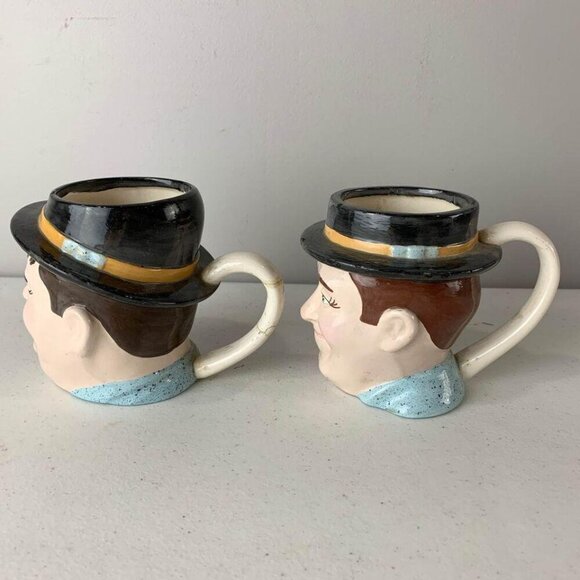 1970s Vintage Laurel & Hardy Mugs Ceramic - Picture 2 of 9